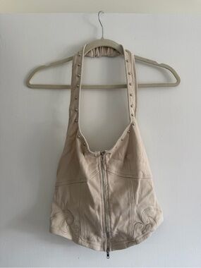 NWT Windsor Beige Stud-Trim Tank Top